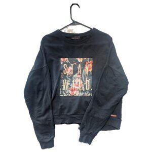 Betsey Johnson. "Stay Wild' black sweatshrit.